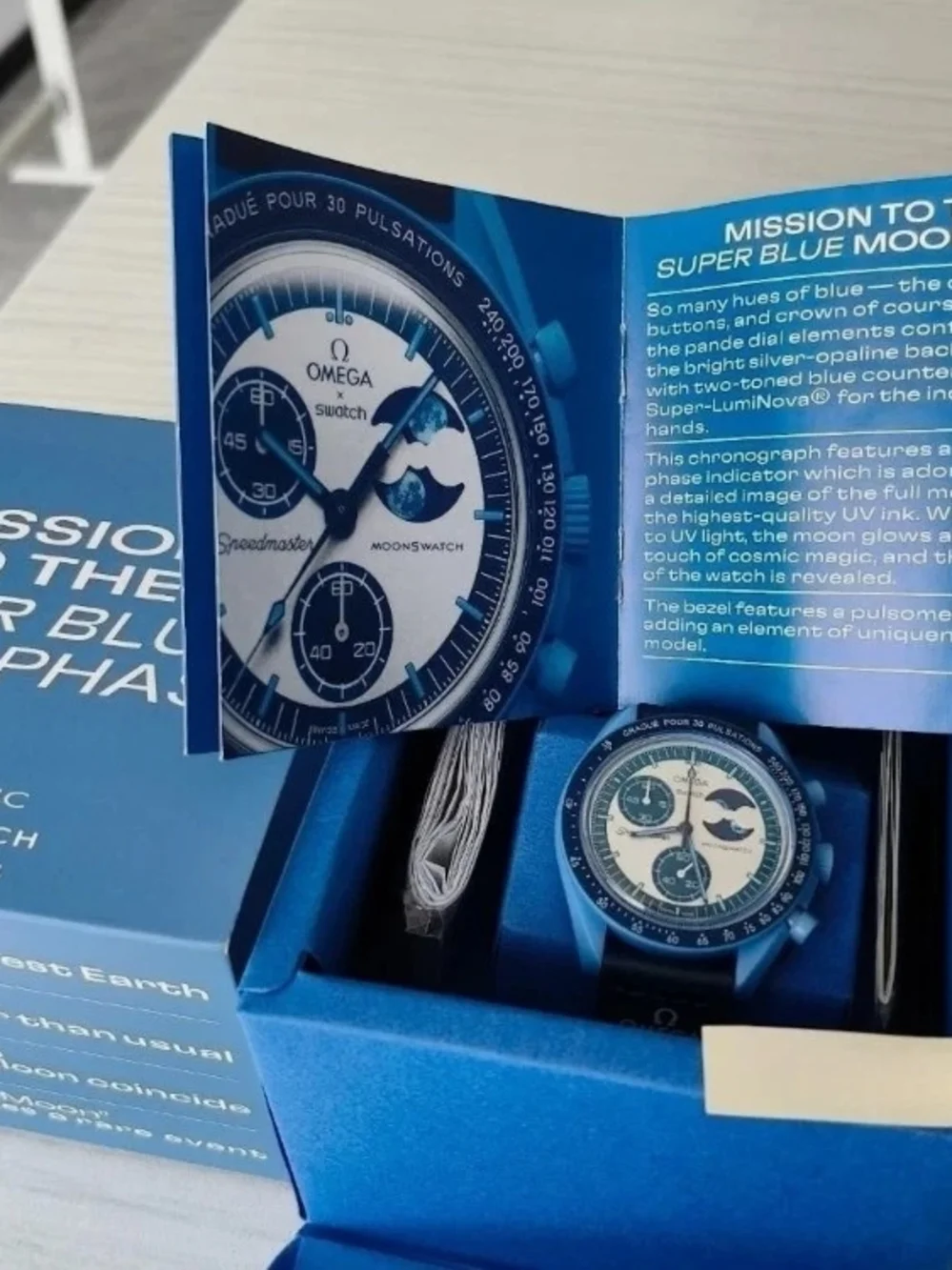 New Swatch x Omega Moonswatch Mission To The Super Blue Watch
